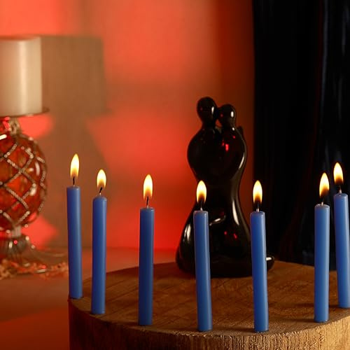 PROSPERRO LUMO by Parkash Candles - Set di 20 candele rituali per incantesimi, non profumate (blu scuro)