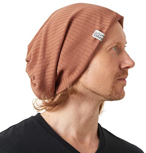CHARM Gorro Verano para Hombre - Beanie Circular para Mujer Bufanda De Motociclista Mascarilla Facial Terracota