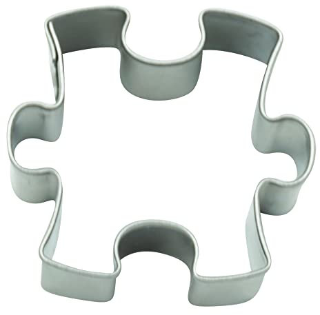 BekkiB Mini cortador de galletas Puzzle, tamaño pequeño, 26 x 30 mm, ideal para decoración de fondant y mazapán, apto para lavavajillas, 3506