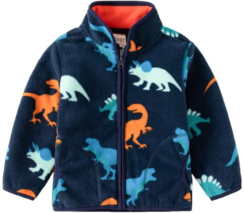 Chaqueta de forro polar para niños pequeños, abrigos de manga larga con cierre completo para bebés niños, ropa de exterior para otoño, primavera e invierno