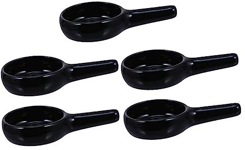 FUNOMOCYA 5stücke Kerzenhalter Keramik Mit Griffdesign Aromabrenner-tablett Aus Glasierter Keramik Glatte Oberfläche Für Einfache Reinigung Sicher Und Langlebig Für Teelicht-Kerzen