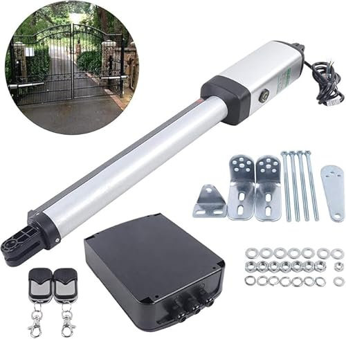 MEHOOSPVN Flügeltorantrieb Torantrieb Einzelflügeltorantrieb Schwerlast Automatischer Drehtorantrieb Toröffner Set max. Torlänge 5,5m oder Torgewicht 300kg mit 2 Fernbedienung Arm Swing Gate Opener