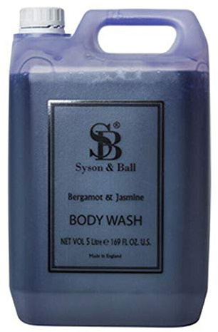 We Can Source It Ltd - Syson & Ball Luxury Body Wash 5L – Bergamot & Jasmine Scent – Premium Hotel & Spa Toiletries – Natural Shower Gel – Ideal for Guests, Hospitality & Home