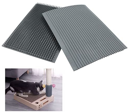 Cepillo Gatos Autolimpieza DepilacióN Masaje - Autolimpieza De gatos Y Perros, Peine Peinar Y Jugar, Cepillo Para gatoes Para Rascador, Esquina Pared, Patas Sillas Mesa. 2 Pcs Gris