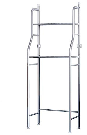 OWKAY Rack De Rangement De Toilette, Étagères Étagère Au-Dessus Du Rack Machine À Laver Toilette Bagages Batnroom Space Saver Organizer En Acier Inoxydable