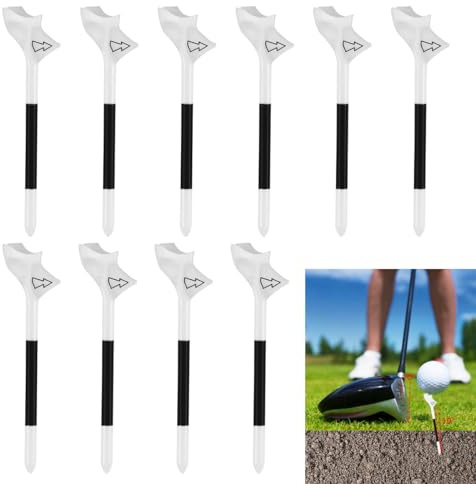 Toivize 10 Pezzi Tee Golf, Golf Tees Plastic Sostenibile 83mm Tee da Golf Invernali per l'Allenamento di Pratica del Golf