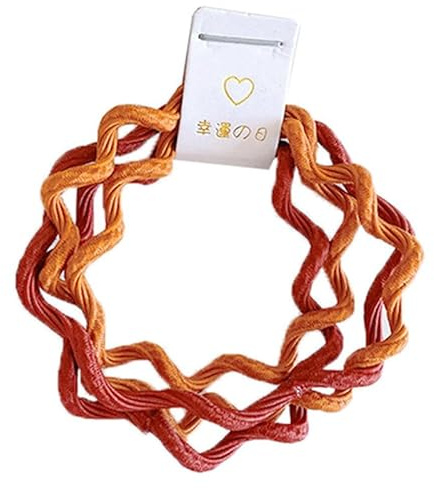 4 fasce per capelli da donna in tinta unita – elastici per capelli ondulati alla moda, corda per capelli adatta a tutti i tipi