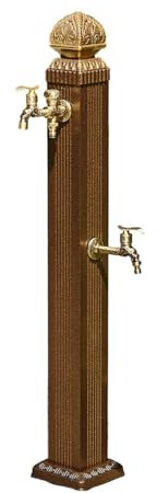 Fontana a Colonna da Giardino Esterno, Colonna D'acqua in Acciaio Inossidabile Rubinetto D'acqua da Giardino, Rubinetto Antigelo, Distributore D'acqua da Giardino Fontana con Giochi D'acqua(110cm(43.3