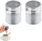 2 Pcs Flour Shaker, Icing Sugar Shaker, Chocolate Shaker for Cappuccino, Sugar Shaker, Chocolate Shaker, for Baking Cooking, Icing Sugar Salt Cocoa Flour Coffee Shaker Sifter