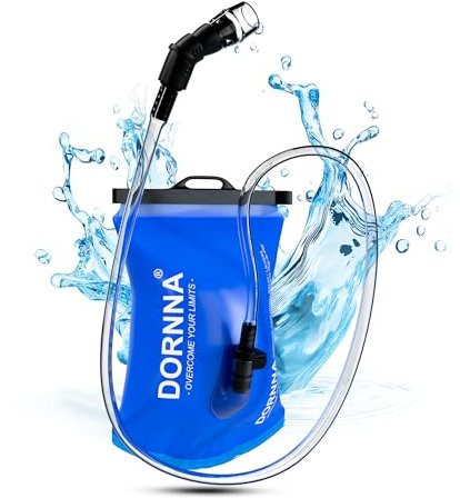 DORNNA Trinkblase 1L/1,5L/2L/3L Wasserblase für Trinkrucksack, BPA-frei Auslaufsicher Wasserreservoir für Laufen, Wandern, Outdoorsport, Radfahren. (1 Liter)