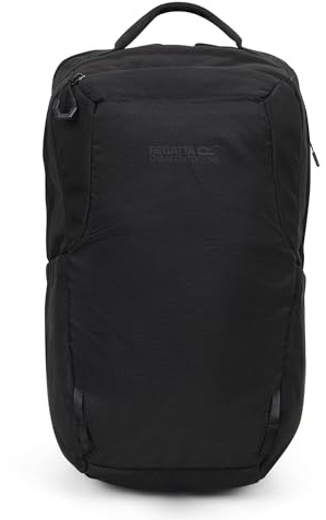 Regatta Zaino Voyad 25L in resistente tessuto ripstop idrorepellente e cerniere bloccabili, perfetto per passeggiate, escursioni, campeggio e trekking, Nero, L, Casual
