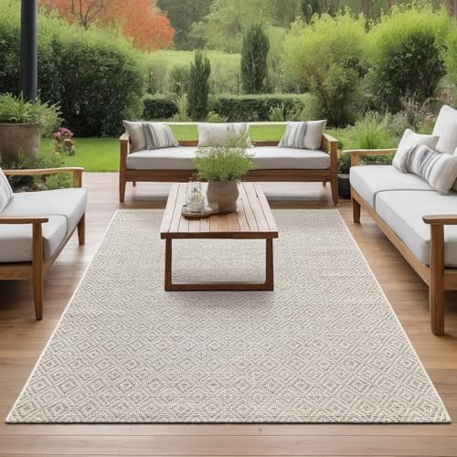 the carpet Maldives – Strapazierfähiger Teppich im Boho- & Vintage-Design, weich & pflegeleicht, ideal für Wohnzimmer, Schlafzimmer & Flur – auch für Balkon oder Terrasse geeignet, Braun, 200 x 290 cm