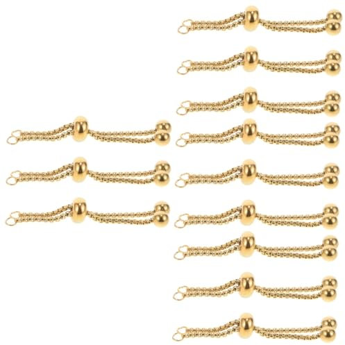 Angoily Cadenas Extensibles Inoxidable Con Esferas Cadenas De Extensión Ajustables Fabricación De Joyería Diy Accesorios 3 Piezas X 4