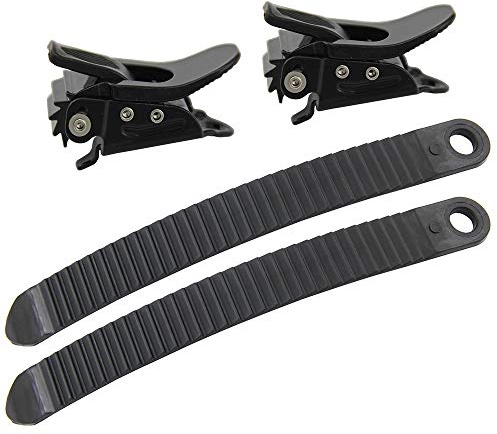 UP100 Fijación de snowboard para snowboard, 1 juego de 2 hebillas de trinquete y 2 correas para sistema de correa
