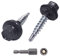 (150 Stück) Metall-Dachschrauben, 4,8 x 25 mm lackierte, selbstbohrende Schrauben mit EPDM-Unterlegscheiben, Blech-Sechskantschraube (150, anthrazitgrau RAL 7016)