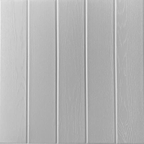 Pannelli Polistirolo per Pareti e Soffitto Interni, Pannelli Decorativi 50x50 cm, Spessore 4 mm, Effetto 3D Isolante Termico - Confezione 10 mq (40 Pannelli), Colla Inclusa per Montaggio (A011)