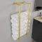 Badetuchhalter-Organizer, Wandhandtuchhalter aus Edelstahl, Wandhandtuchhalter zum Rollen von Handtüchern, perfekt, um das Badezimmer sauber und ordentlich zu halten (Gold)