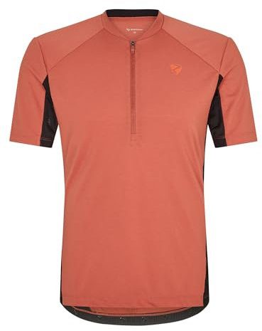 Ziener Nadex Maglia da Ciclismo per Mountain Bike, Traspirante, ad Asciugatura Rapida, Elastica, a Maniche Corte, Castagna, 58 Uomo