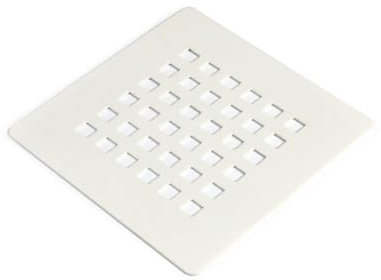 Kiamami Valentina - Griglia per scarico doccia quadrata in acciaio bianco Muse