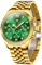 OLEVS Gold Herrenuhren Edelstahl Luxus Analog Uhren Herren Metallarmband Elegante Grün Zifferblatt Herren Armbanduhr Wasserdicht Leuchtende Business Kleid Männer Uhr Chronograph Mondphase Geschenke