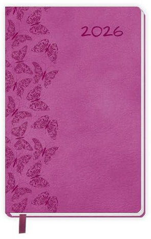 Trötsch Taschenkalender A7 Soft Touch Schmetterlinge 2026: Soft Touch Terminkalender