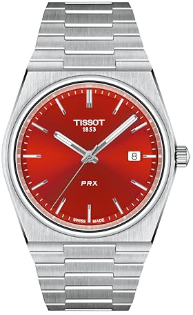 Tissot PRX Quartz 40mm Red Dial for Men, Red -
