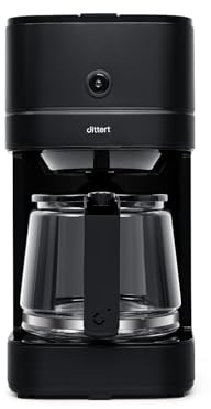 dittert Kaffeemaschine für 12 Tassen – Glaskanne, Edelstahlgehäuse, Warmhaltefunktion, Metallfilter & Anti-Tropf-System, Serie ONE DARK