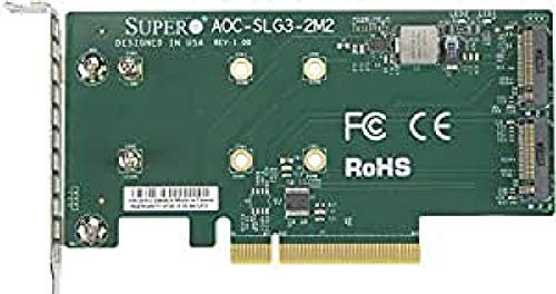 Supermicro AOC-SLG3-2M2 Eingebaut Schnittstellenkarte/Adapter 2x NVMe PCIe 3.0 x8 Low Profile
