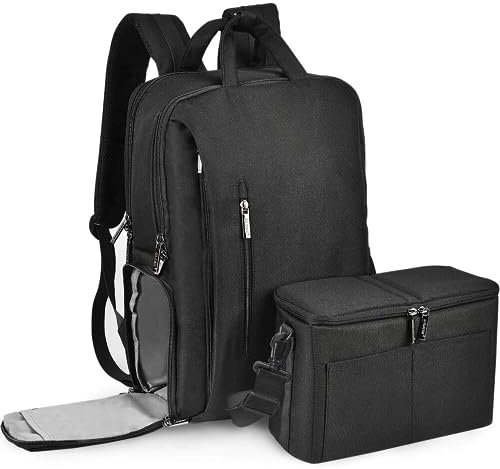 CADeN Kamerarucksack,Wasserabweisend Fotorucksack Camera Backpack & Casual Travel Bag mit USB für DSLR Canon Nikon Sony 15.6'' laptop, Schwarz
