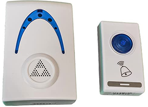 LEDLUX Campanello Senza Fili,Campanello Wireless Da Casa,Alimentazione Con Pile, 80 Metri Di Portata IP20 (IP20 80M)