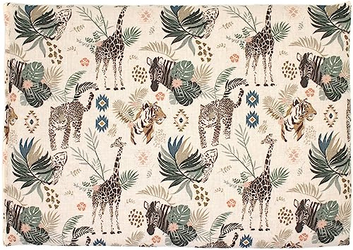GIRAFFENLAND Körsbärskärnekudde 30 x 20 cm, ekologiskt tyg vilda djur – som värmekudde och kylekudde – kornkudde för mikrovågsugn och ugn – 30 x 20 cm, körsbärskärnor, 600 g