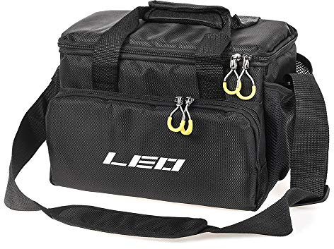 HUIOP Borsa da Pesca Imbottita Multifunzionale per Attrezzatura e Accessori, Tracolla