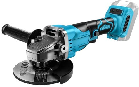 Akku Winkelschleifer für Makita Akku 18V, kabelloser Schleifer mit bürstenlosem Motor,Scheibenschutz,125mm Durchmesser,3 Geschwindigkeit 7500 RPM für Schneiden Schleifen (keine Schneidklinge)