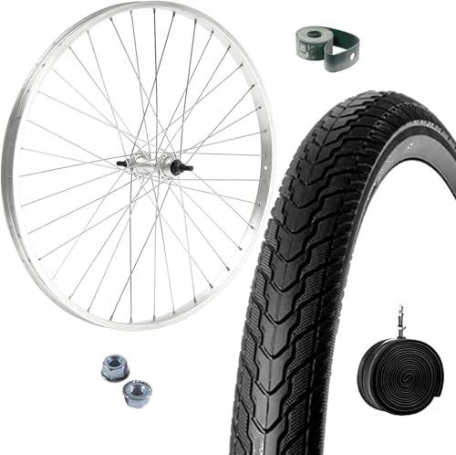Cerchio Ruota Posteriore Completa 28” x 1.75 – 1 Velocità con Copertone e Camera d’Aria – Kit Ruota City Bike/Olanda per Bicicletta da Passeggio Robusto