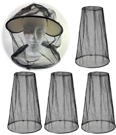 Mosquito Head Net Mesh Set, 4 PCS, Lightweight and Breathable, Adjustable Fit