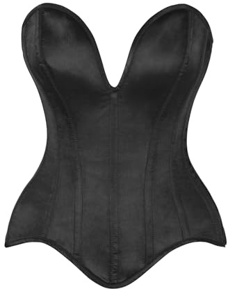 Daisy Corsets Satin Overbust Corset Top for Women. Lingerie, Bustier, and Plus Size. Steel Boned Cincher - Zipper and Lacing