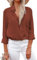 YUTILA Musselin Bluse Damen Lässiges Langarm Hemdbluse Viscose und Leinen Blusen & Tuniken Oberteile mit Tasche
