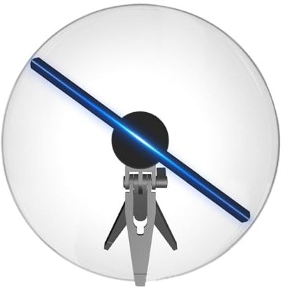 Holografisk Projektor 27CM HD 3D Holografisk Projektor LED-fläkt Reklammaskin USB Holografisk Projektor Hologramspelare LOGO Display