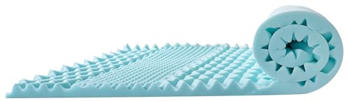 VEVOR Surmatelas en Mousse à Mémoire de Forme, Épaisseur 50,8 mm, avec Gel Rafraîchissant, Emballage Compressé pour Une Installation Rapide, 7 Zones de Confort pour Soulager la Pression Corporelle