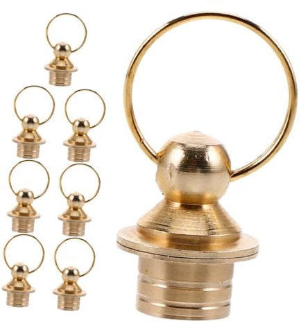 HOMOCONO 8pcs Copper Mouth Gourd Cover Small Stylish Bottle Covers for Gourd Bottles Decorative for Home Decor Present