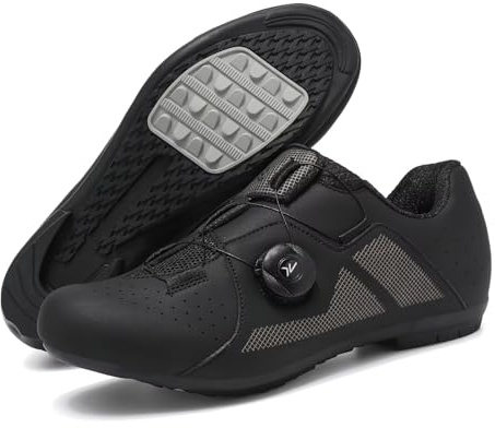 Men’s Performance Road Cycling Shoes - Lightweight, Breathable Design with Cleat Compatibility for Endurance Rides & All-Day Comfort Black10.5