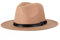 QUUPY Frauen Retro Breiter Krempe Floppy Panama Hut Fedora Casual Elegant Warm Jazz Cap Wintermütze (Khaki)