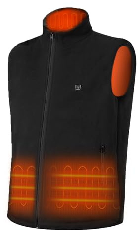 Dr. Prepare Heated Vest for Men Women, Unisex Warming Heated Fleece Vest, Lightweight USB Smart Electric Heated Jacket with Adjustable Size for Hiking Hunting (Battery Pack Not Included), XL