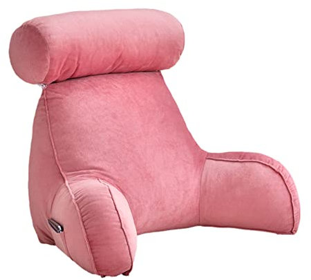 großes Rückenkissen mit Armlehnen und Nackenstütze Lesekissen Stützkissen Bücherkissen Bettruhekissen mit Waschbarem Bezug Multifunktionales Kissen Perfekt für Lesen & Arbeiten & Spielen 75x40x40CM