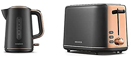 Kenwood Abbey Lux Water Kettle With Kenwood Abbey Lux Toaster, 2 Slot Toaster