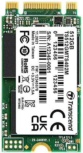 Transcend MTS402M 256GB M.2 PCIe NVMe SSD 2242 SATA III Retail TS256GMTS402M