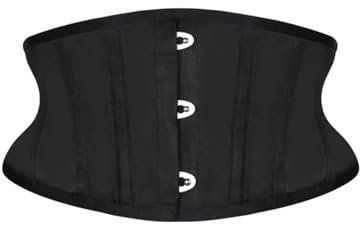 LSYHHXC Frauen Taille Trainer Korsetts Abnehmen Shaper Gürtel Kurzen Torso Satin Unterbrust Korsett Sexy Lace Up Bustiers & Korsetts(M)