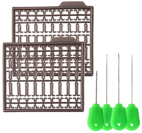 EIHI 4 Pcs Carp Fishing Baiting Rigs Tool Kit Set Y compris Crochet Aiguille Perceuse Extracteur De Noeuds Avec 3 Bouillettes Bait Stop Haltère Bouchons