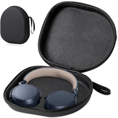 BNGXR Funda Protectora Universal para Auriculares, Funda de Viaje para Auriculares, Funda Cascos, Bolsa de Viaje, Bolsa de Viaje, Funda para Auriculares en Oreja/Over audífonos, 21 x 18 x 6 cm, Negro
