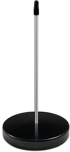 2 Stück 14cm Zettelhalter Bon Aufspießer, Edelstahl Bonspießer Zettelhalter, Quittungshalter mit Spikes und Metallbasis für Restaurantküche Cafe Büro Hotel (Schwarz)